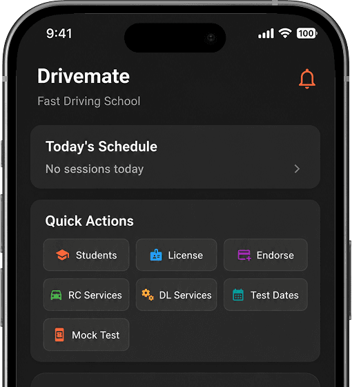 Drivemate App on iPhone